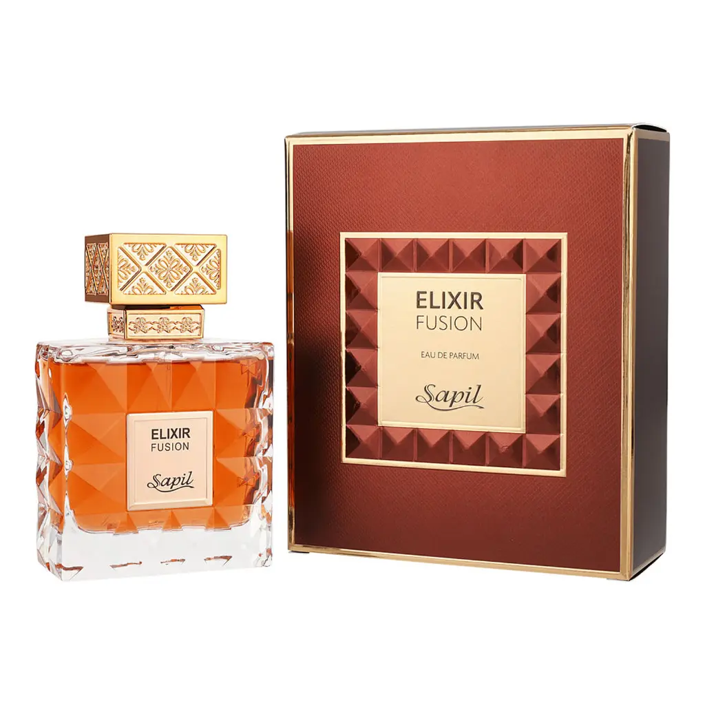 Elixir Fusion 100ml EDP by Sapil bottle and box.webp