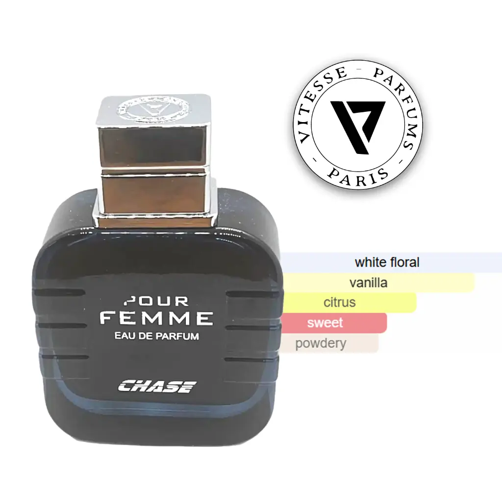 Chase Pour Femme 100ml EDP by Vitesse Parfums Paris fragrance scent profile.webp