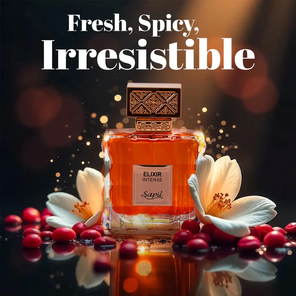 Sapil Elixir Intense 100ml edp banner tones and profile.webp