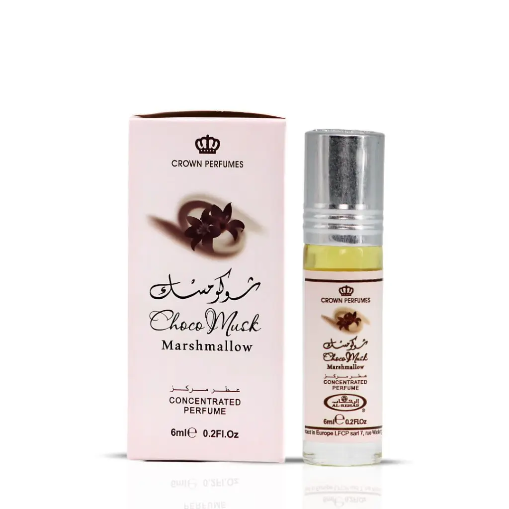 Al Rehab Choco Musk Marshmallow 6ml bottle and box.webp