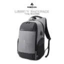 Riseicon Liberty 1 Anti-theft USB charging waterproof laptop backpack - Grey/Black