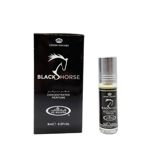 [ST-BLK-HORSE-6ML-AR] Al Rehab Black Horse 6ml Roll-On Oil