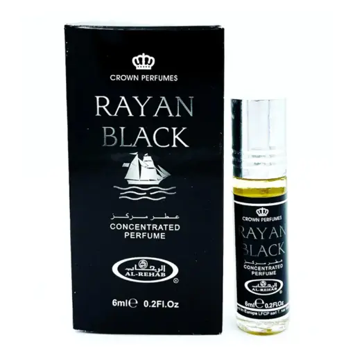 [ST-RAYA-BLA-6ml] Rayan Black 6ml Oil Roll-On Al Rehab